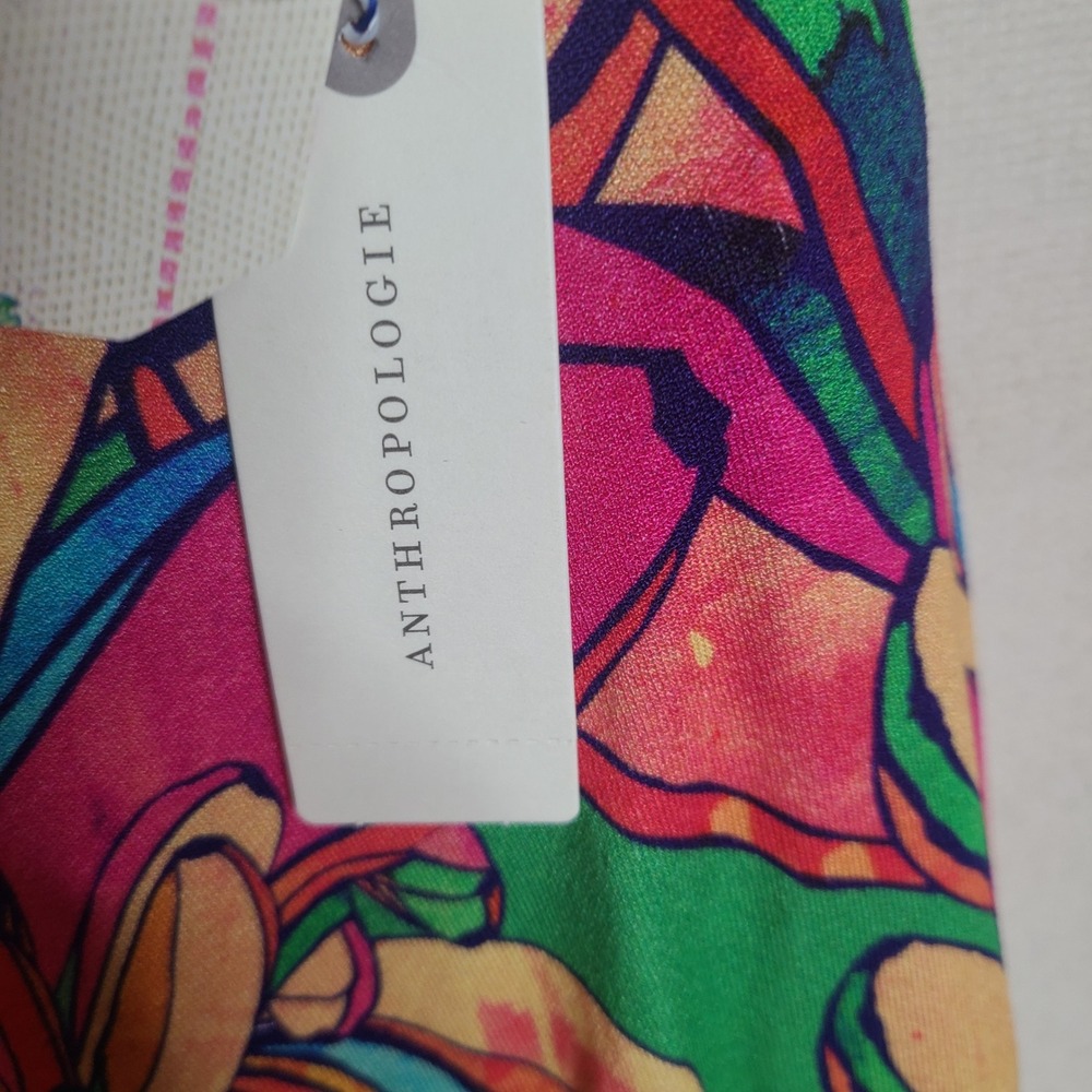 Farm Rio Anthropologie Maxi Skirt Womens Lg Tropical Floral Print Ruched Waist - Picture 5 of 9